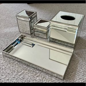 Restoration Hardware mirrored bathroom set